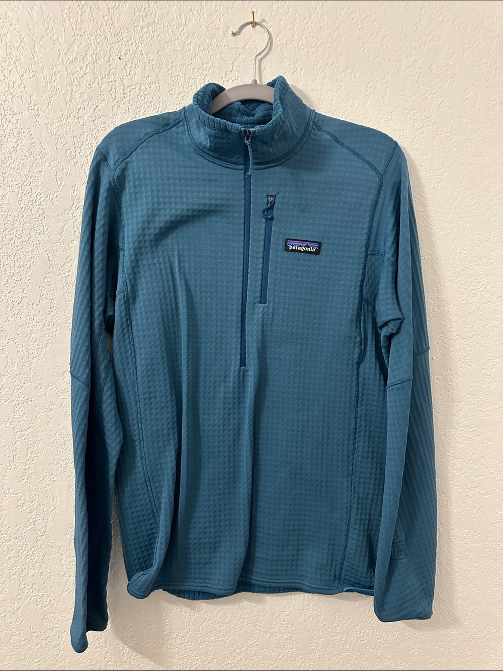 Patagonia Teal Quarter-Zip Performance Pullover